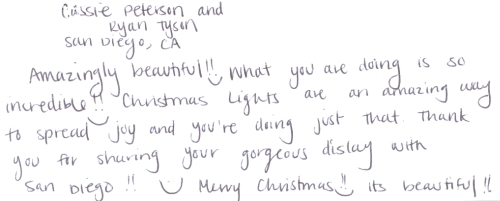 Guestbook Message From Cassie & Ryan