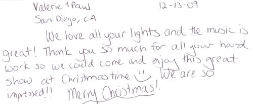 Guestbook Message From Valerie & Paul