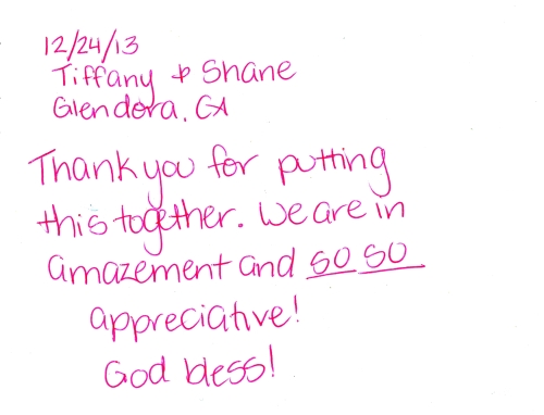 2013 Guestbook Comments